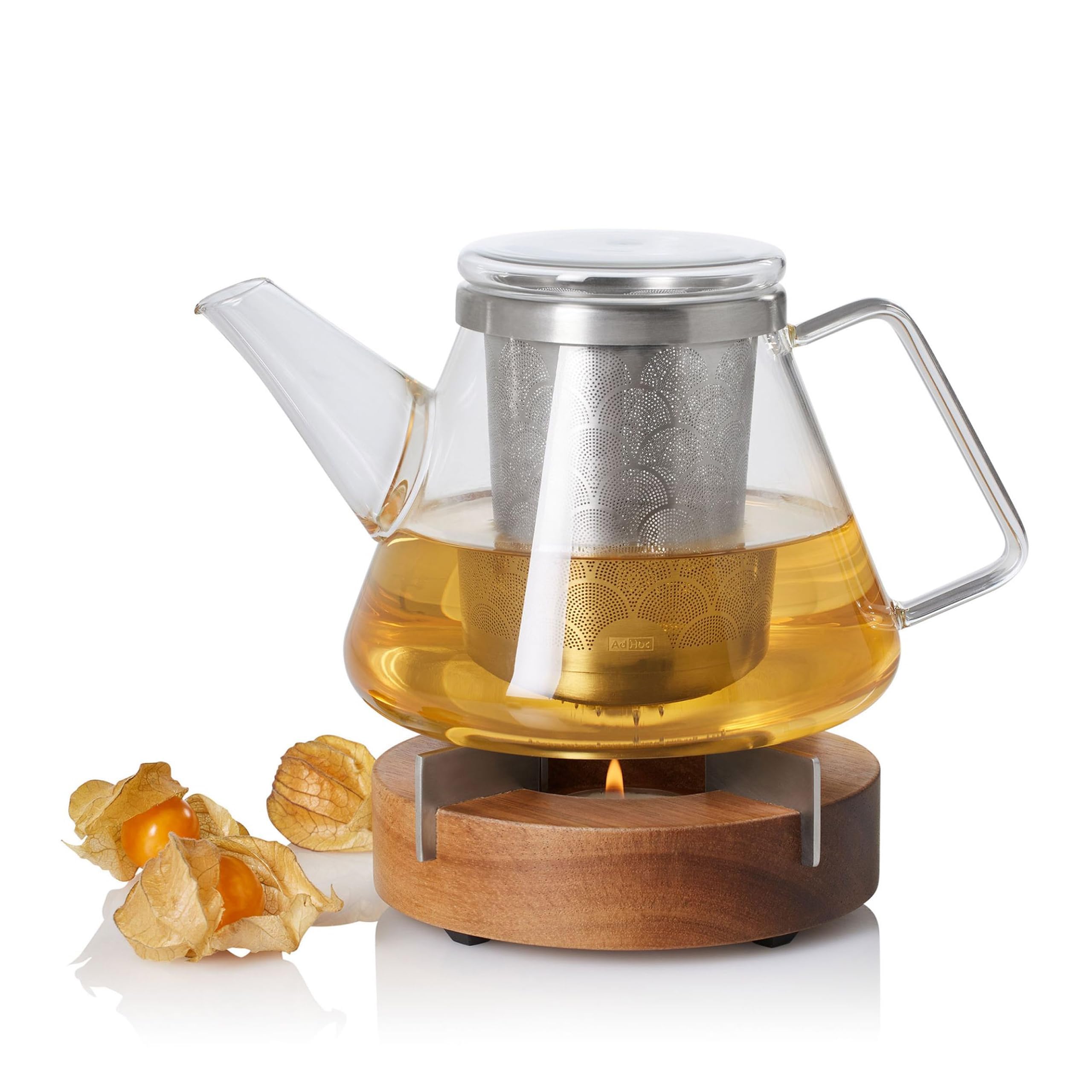 Amazon.com | AdHoc Fusion Teapot with Tuto Warmer, Heat-Resistant